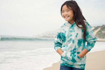 Embroidered Port & Co™ Youth Crystal Tie-Dye Pullover Hoodie