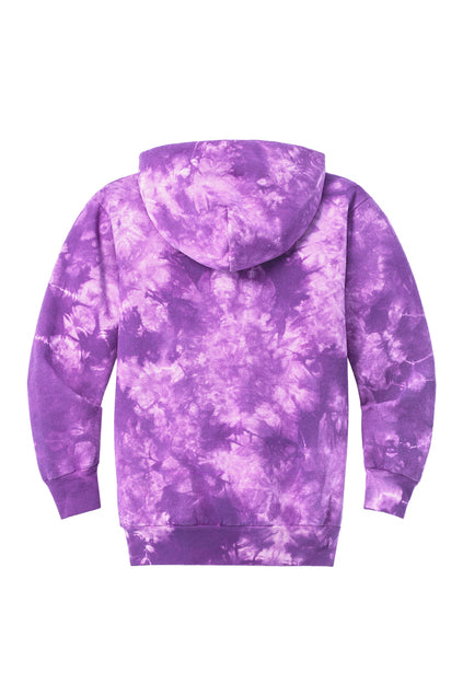 Embroidered Port & Co™ Youth Crystal Tie-Dye Pullover Hoodie