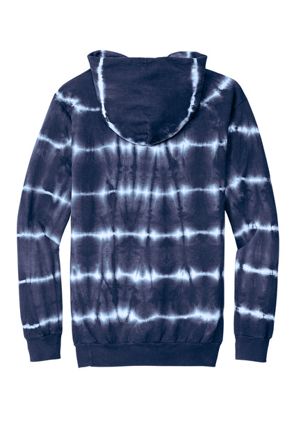 Embroidered Port & Co™ Allover Stripe Tie-Dye Fleece