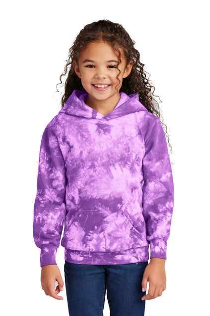 Embroidered Port & Co™ Youth Crystal Tie-Dye Pullover Hoodie