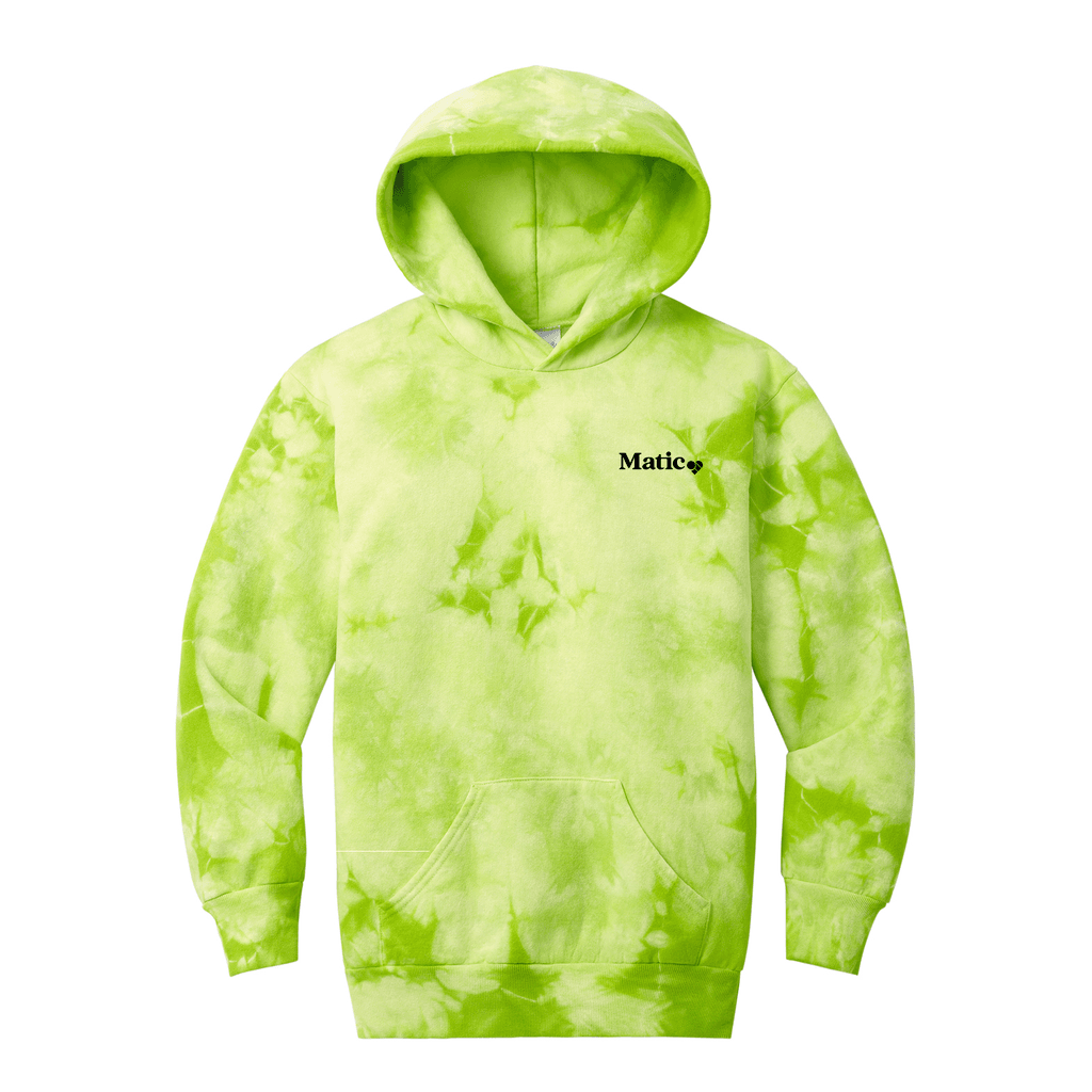Embroidered Port & Co™ Youth Crystal Tie-Dye Pullover Hoodie