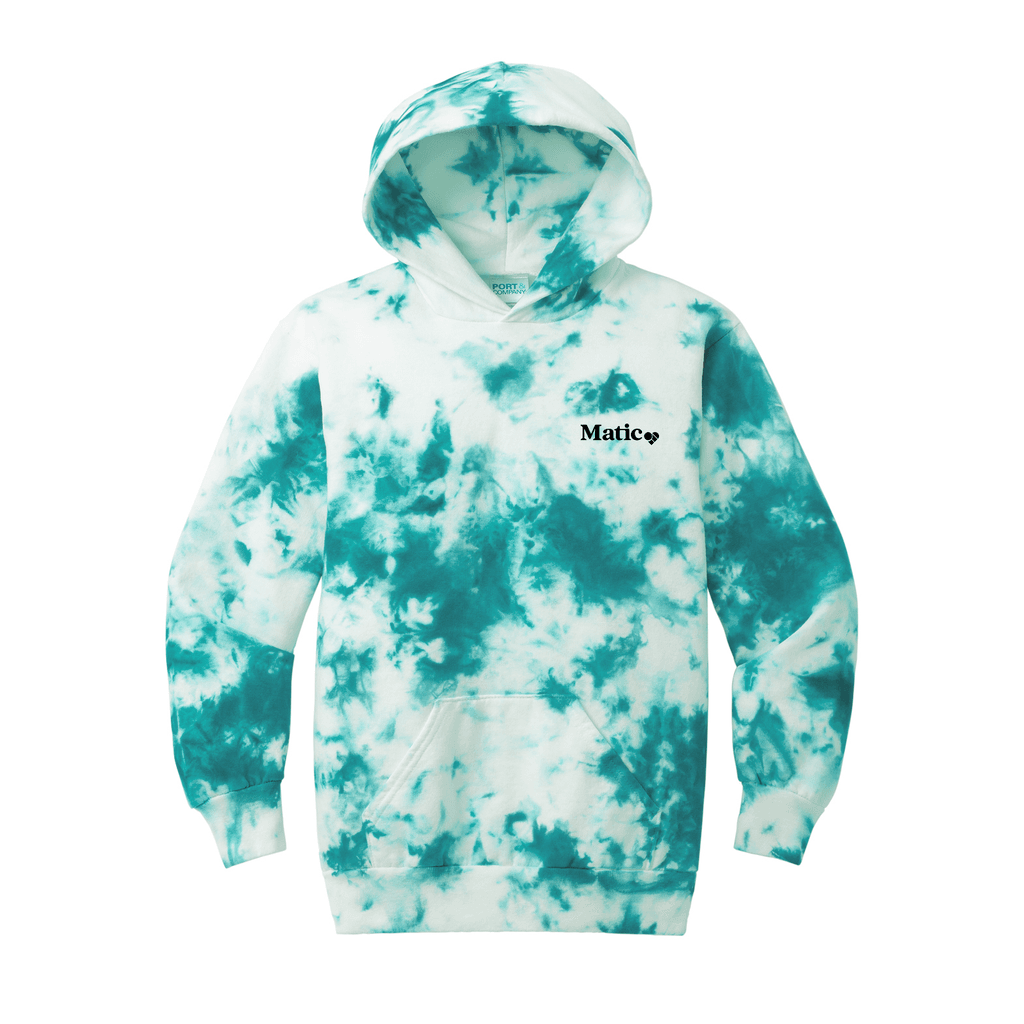 Embroidered Port & Co™ Youth Crystal Tie-Dye Pullover Hoodie