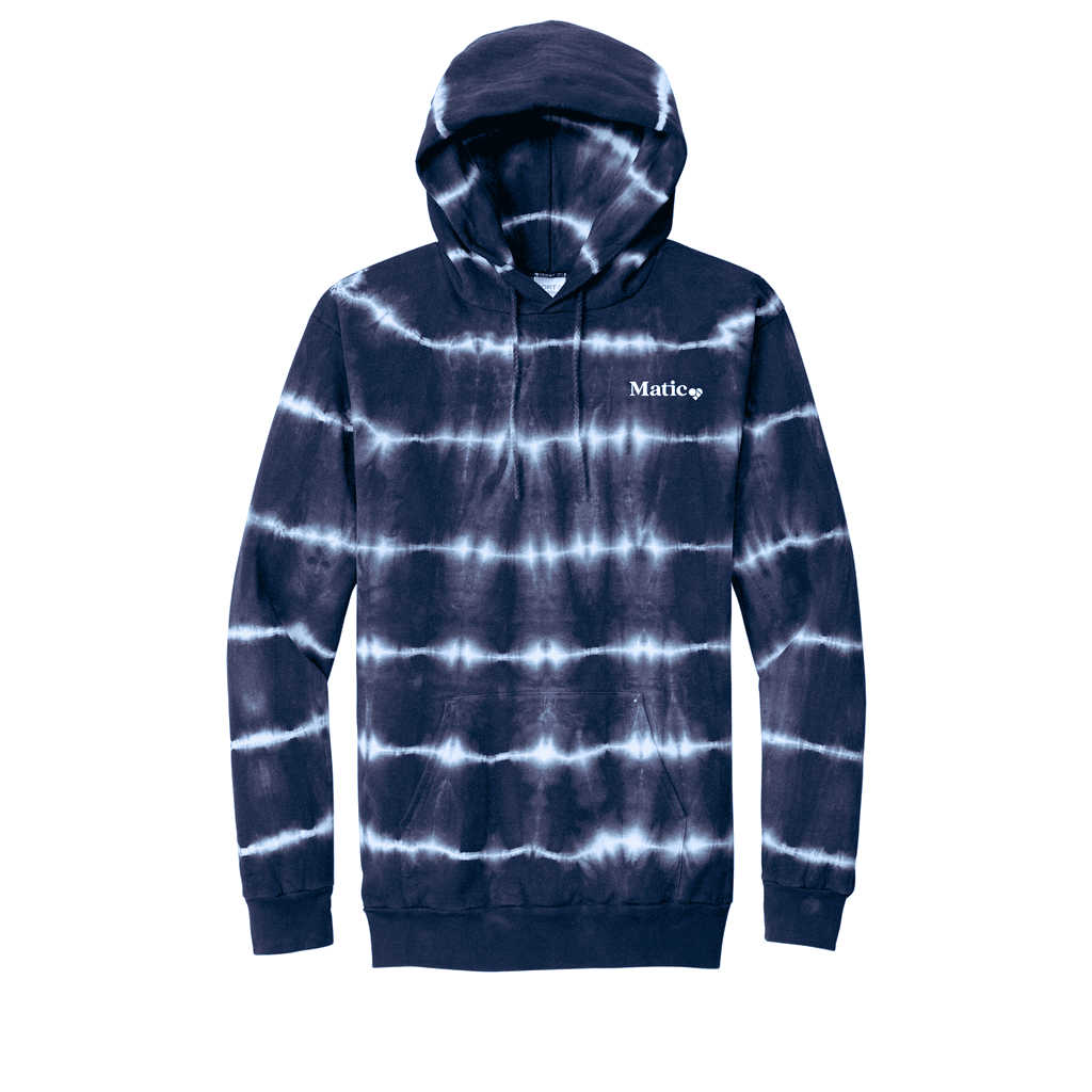 Embroidered Port & Co™ Allover Stripe Tie-Dye Fleece