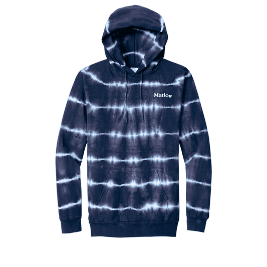Embroidered Port & Co™ Allover Stripe Tie-Dye Fleece