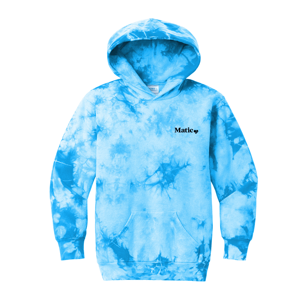 Embroidered Port & Co™ Youth Crystal Tie-Dye Pullover Hoodie