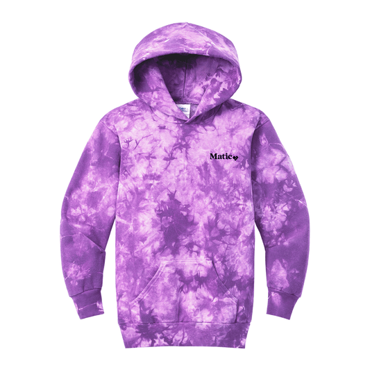 Embroidered Port & Co™ Youth Crystal Tie-Dye Pullover Hoodie