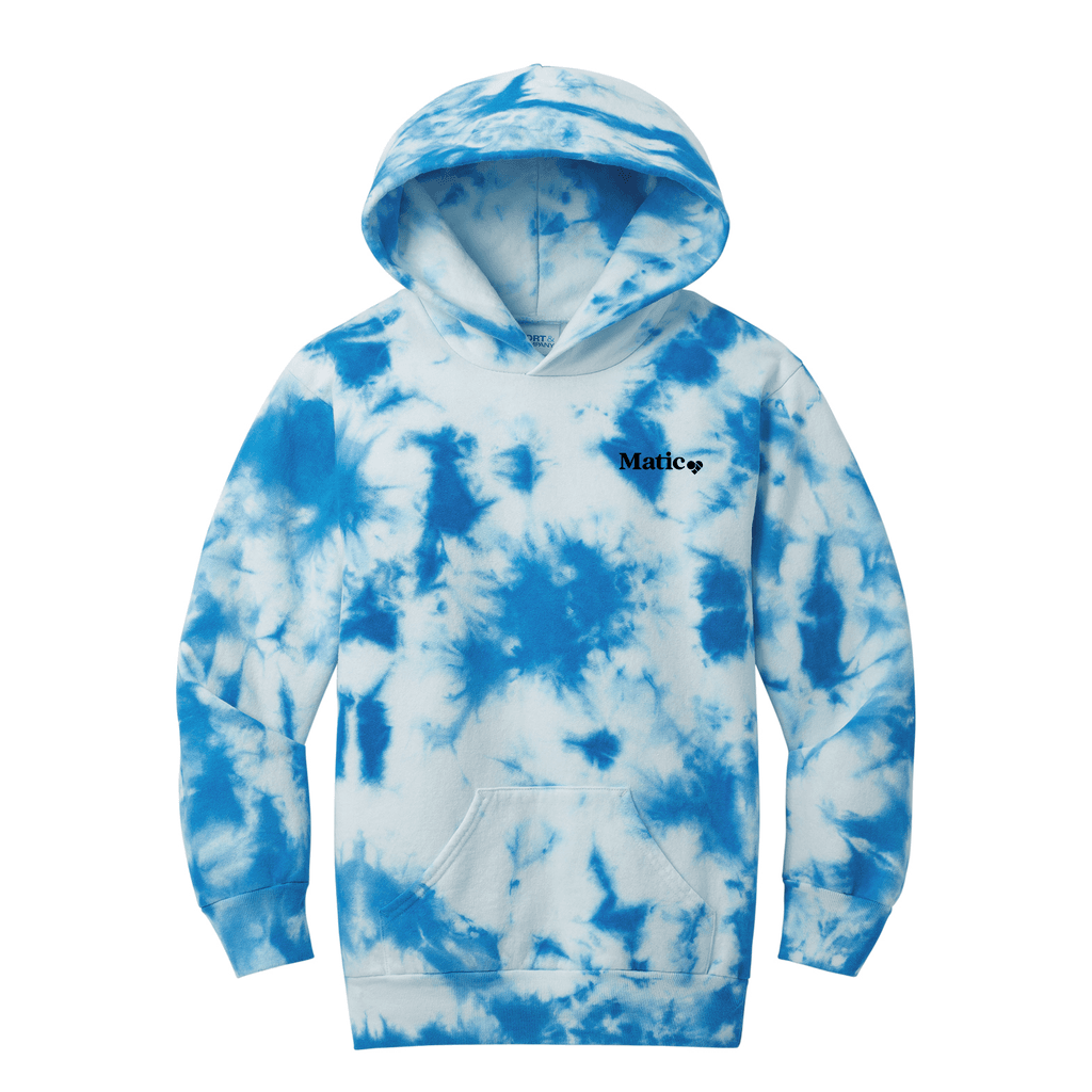 Embroidered Port & Co™ Youth Crystal Tie-Dye Pullover Hoodie