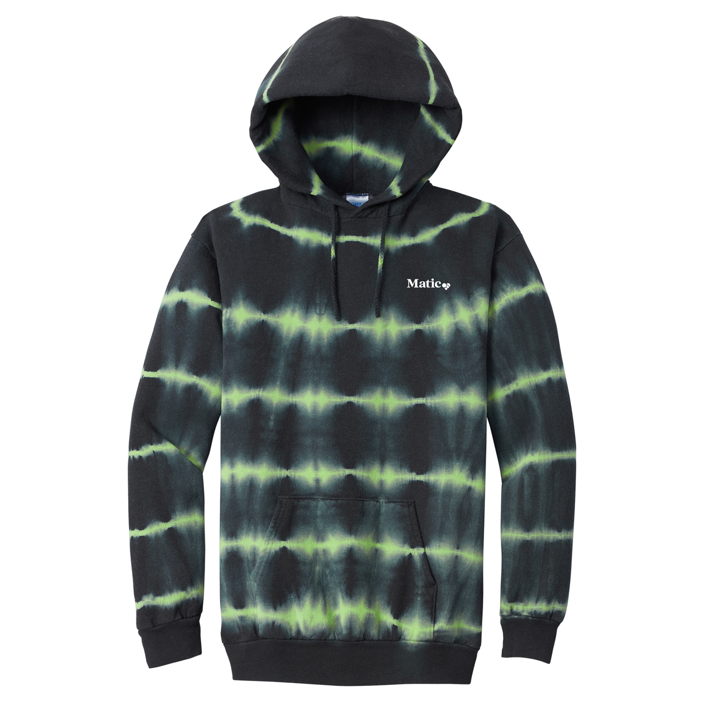 Embroidered Port & Co™ Allover Stripe Tie-Dye Fleece