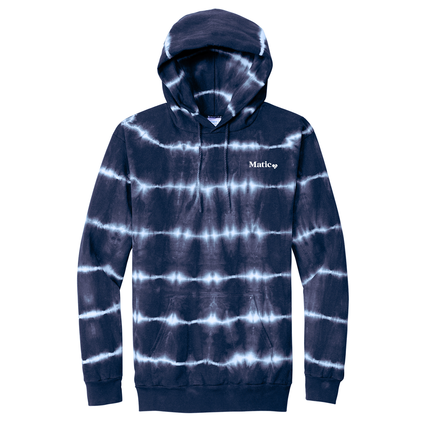 Embroidered Port & Co™ Allover Stripe Tie-Dye Fleece